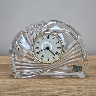 Vintage Mikasa Crystal Mantel Clock