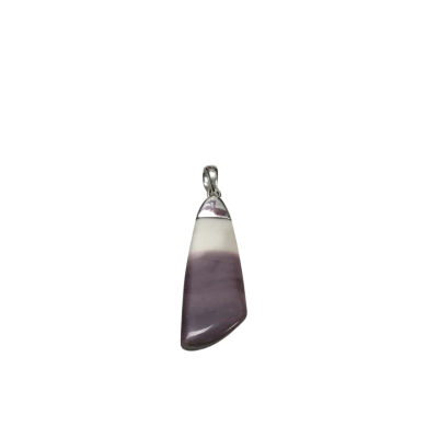 Sterling Silver Purple & White Agate Pendant