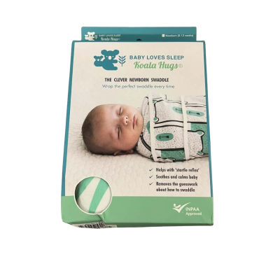 Baby Loves Sleep - Koala Hugs Mewborn Swaddle Wrap - Minty bears
