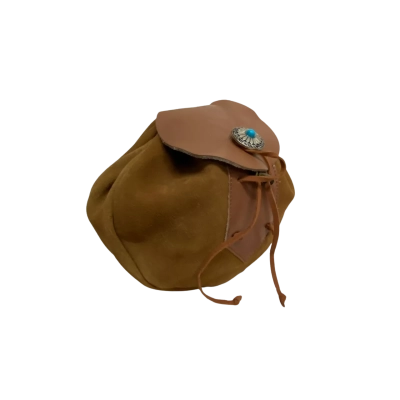 Womens Leather/Suede Sporran style bag