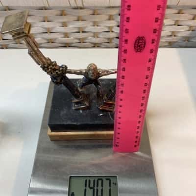 Samson Sterling Silver Sculpture With Marble Base