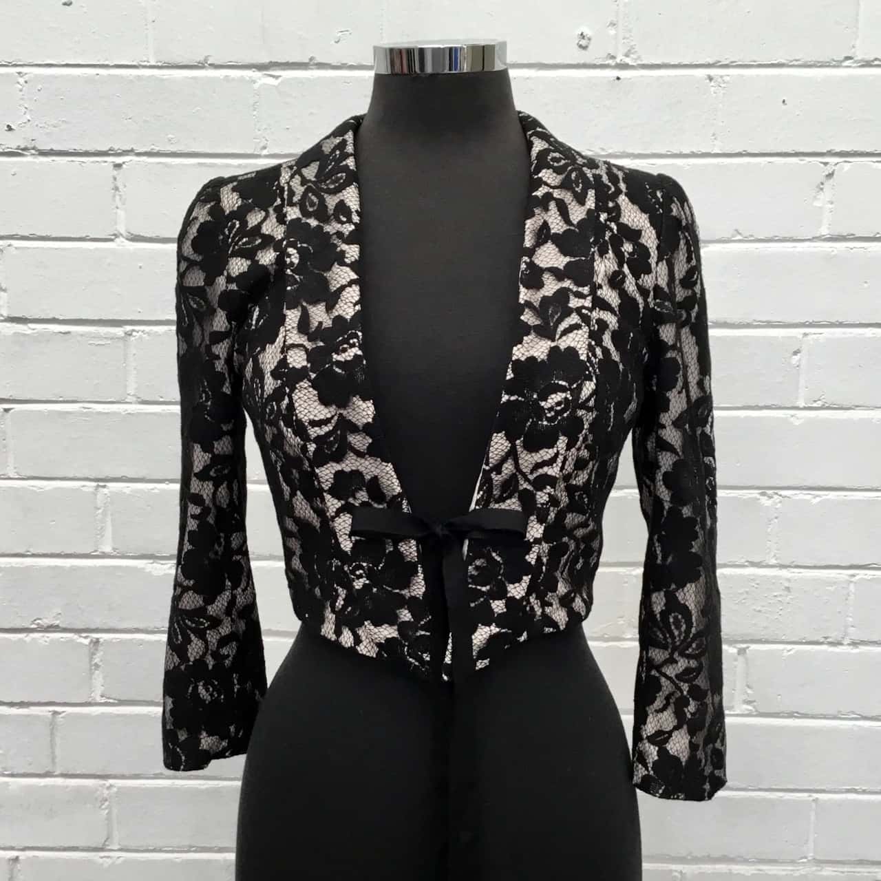 black lace evening jacket