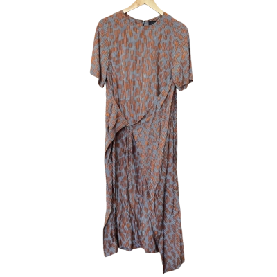 COS Orange Spot / Striped Asymmetrical Dress Size 36