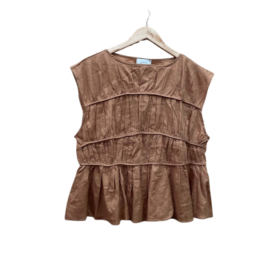 Dissh Womens  Size 10 Sleeveless Top Brown 