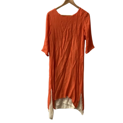 ZANZEA Womens  Size S Maxi Dress Cream / Orange G