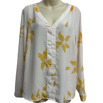 Basque Womens Size 14 Pink & Yellow Blouse