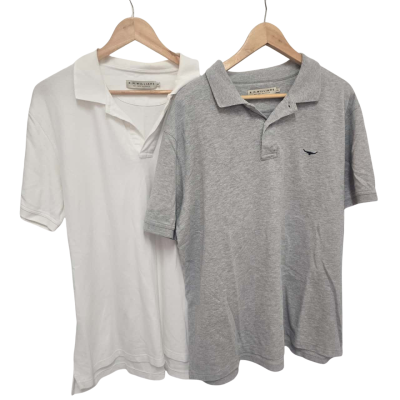  Two by Mens  Size XXL Polo Shirt Grey / White R M Williams 