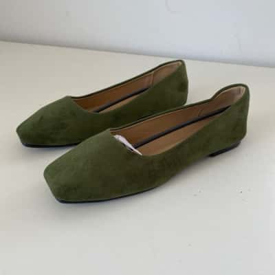 Yan Hao Green Ballet Flats Shoes Size 37  
