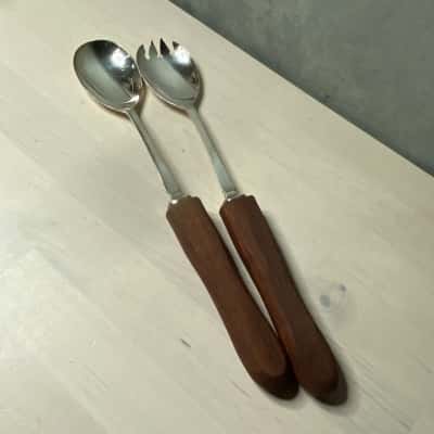Antique Serving Spoon + Fork