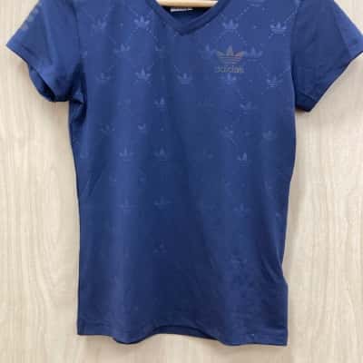 Adidas Womens  (1) Size L T-shirts Navy Blue 