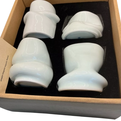 Green/ White glaze porcelain cups