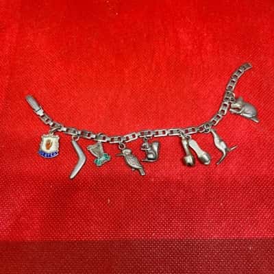 S/S Australian charms  on Silver Bracelet