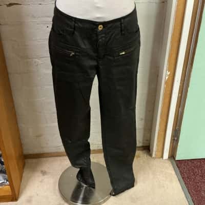 Country Road Womens  Size 14 Leather Pants Black  