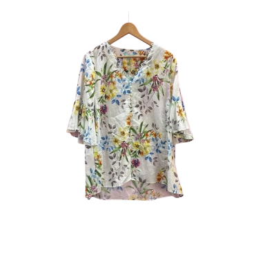 Blue Illusion Womens  Size XL Floral Top Floral / Multicoloured 