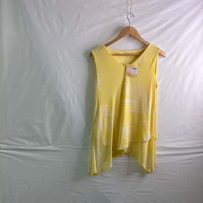 Noni B Women’s Size XS Sleeveless Top White / Yellow BNWT