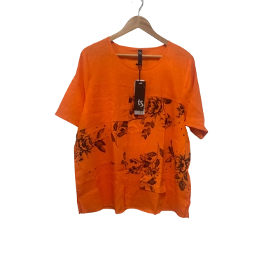 Taking Shape Womens  Size 18 Blouse Black  / Orange 