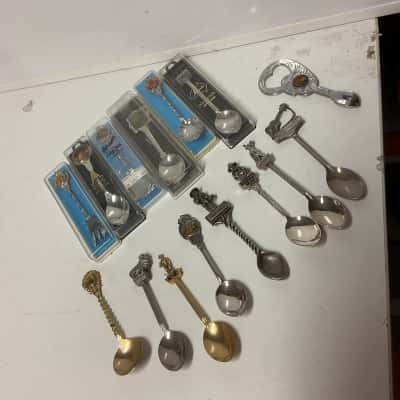 Assorted Collectors spoons fork and bottle opener
