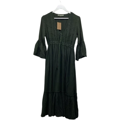 Tree of Life Size L Forest Green Midi Dress NEW!! RRP $130