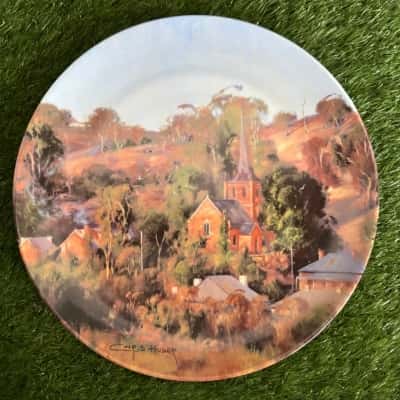Vintage Bendigo Pottery “Carcoar” Heritage Towns Display Plate 1990