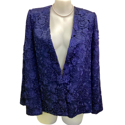 Sonia Stradiotto Couture - Purple Sleeveless Jacket Size 16