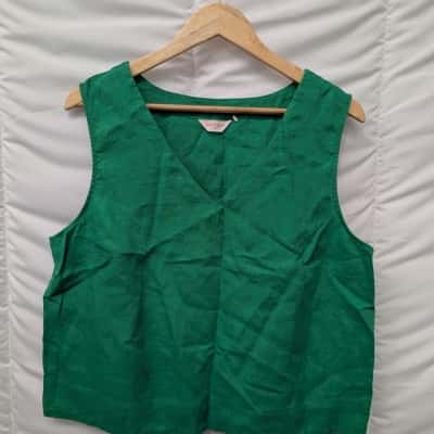 Gorman Womens Sleeveless Green Top - Size 16