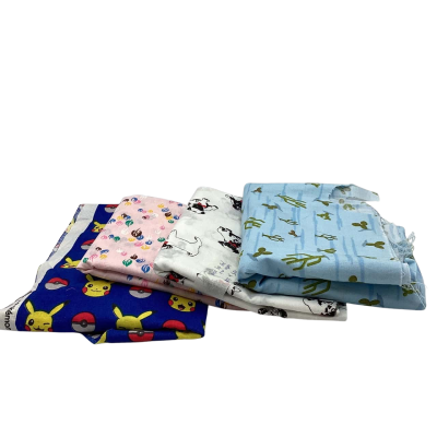 Bundle of 4 Mixed Fabrics (pokemon, cacti, pugs, leaves)(FAB4)