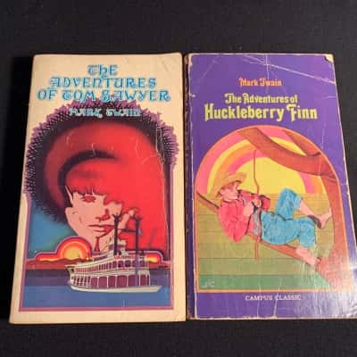 Two Vintage 1960's Mark Twain Classics - Tom Sawyer & Huckleberry Finn