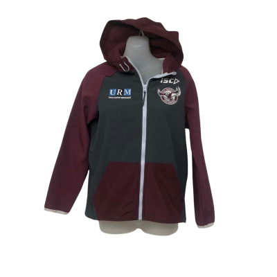NRL Manly Warringah Sea Eagles Hooded Jacket -Kids  Size 12 Jacket / Sport Top Grey / Maroon 