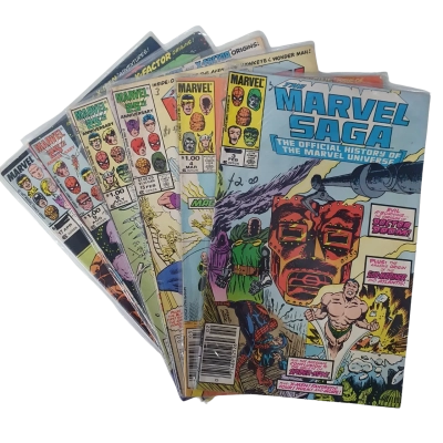 The Marvel Saga The Official History Of The Marvel Universe x 6 Comics