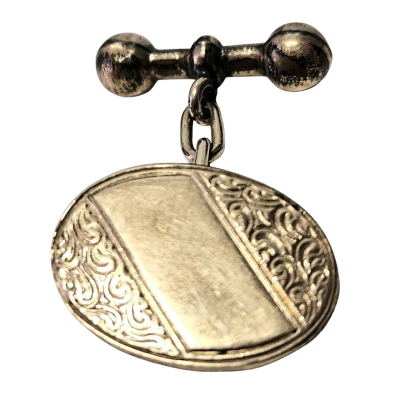 Mens One Half of a 10ct Gold Antique Cufflink Set.