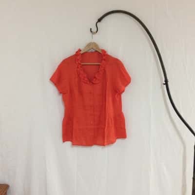 Yarra Trail Women's Size 16 Short Sleeve Top Orange 