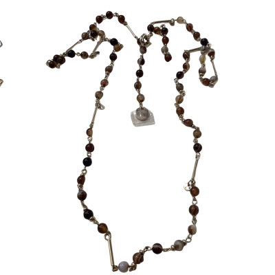 Mimco Womens Necklace Brown / Silver 