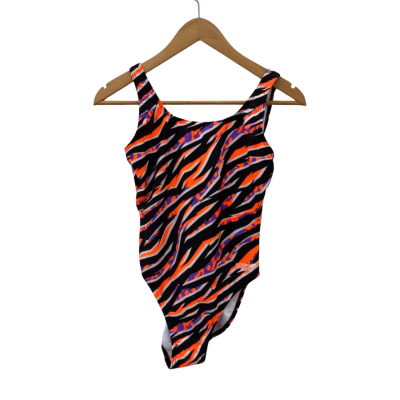 Speedo Womens  Size 10 Multicoloured High Leg One Piece Swimsuit
