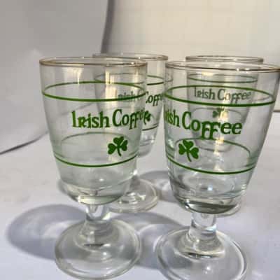 Irish coffee 4 serving glassware 