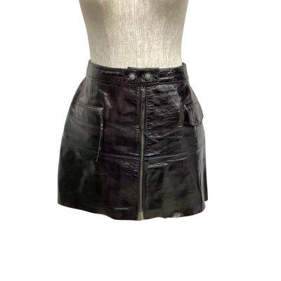 AJE Patent Leather Size 12 Mini Skirt Black  