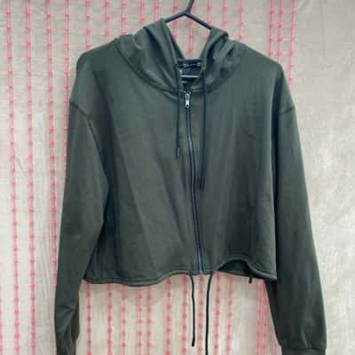 BNWT City Chic Womens  Size S green crop hoodie