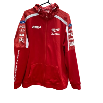  Milwaukee 23 Red Official Ford V8 Supercars Racing Hooded Jacket Size XXXL Hood Jacket Red 