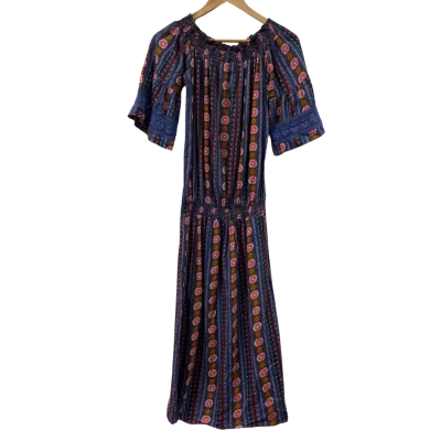 Naudic Womens  Size S Short Sleeve Dress Multicoloured 
