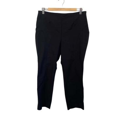 Jacqui-E Womens  Size 10 Straight Leg Pants Black  
