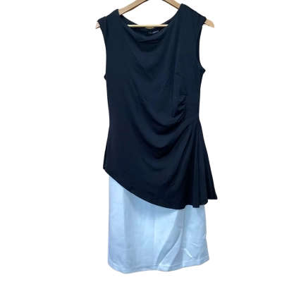 Liz Jordan Black/White Layered Dress Size M