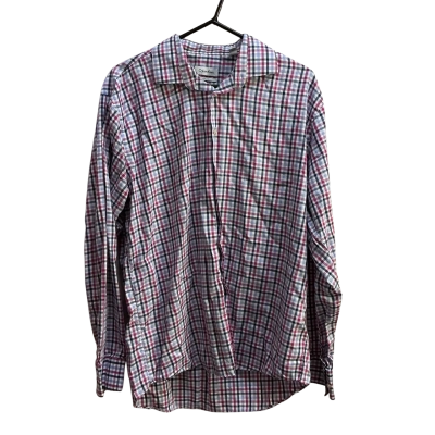 Calvin Klein Mens  Size 43 Long Sleeve Shirt Checked / Multicoloured 