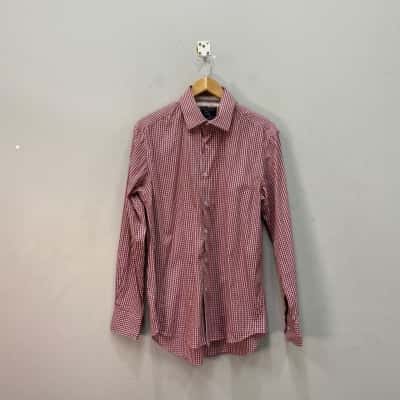 Peter Jackson Mens  Size 41 Long Sleeve Shirt Blue / Checked / Red / White 