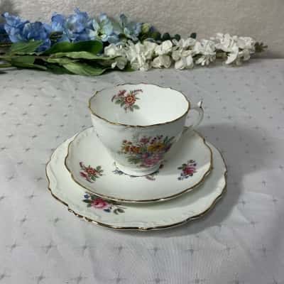 Vintage Coalport "Fragrance" Bone China Cup Saucer & Plate