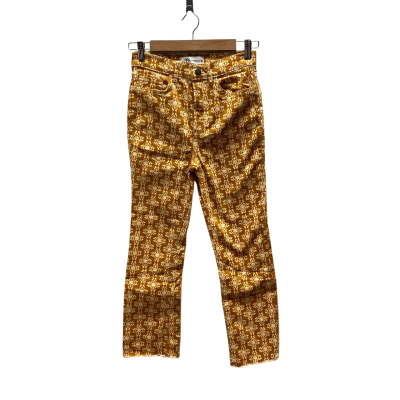 Zara Womens  Size 34 Gold /Cream Pattern Jeans