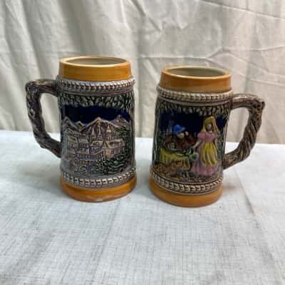 Vintage German Porcelain Stein mugs 