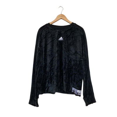 Adidas Womens Size 14 Long Sleeve Top Black  
