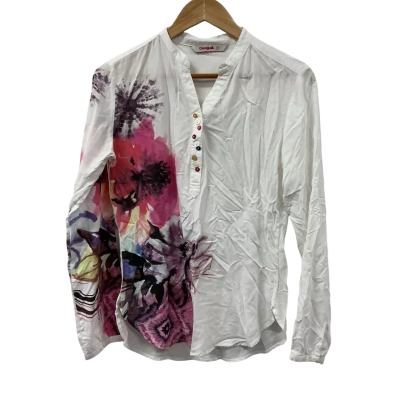 Desigual Womens Size S Blouse White