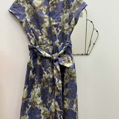 Jigsaw Violet Posy Boat Neck Dress size 10 - New with Tag