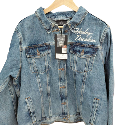 Harley Davidson Mens  Size XXL Biker Blue Jacket 