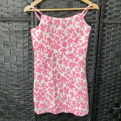 Seed Teen Girls Size 14 Dress Pink  / White 